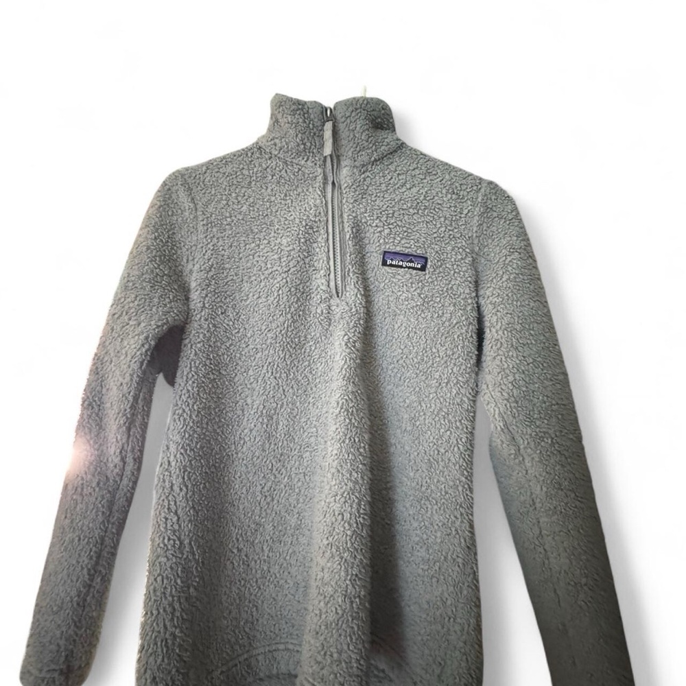 Patagonia Women’s Light Gray Los Gatos Half-Zip Fleece Sherpa Jacket